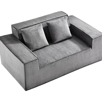 Modern Gray 2 - Seats Corduroy , Soft Cushions, Sag, Quick Setup For Office
