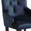 Chaise d'appoint en velours bleu marine foncé et finition noire Varian II