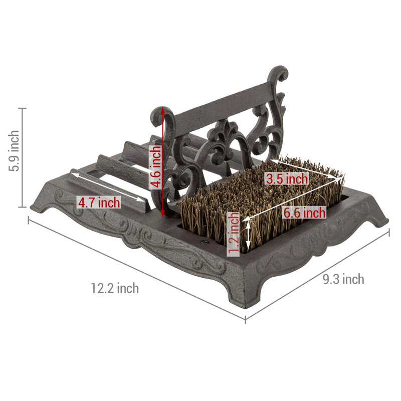 Cast Iron Boot Outdoor Front Door Mat