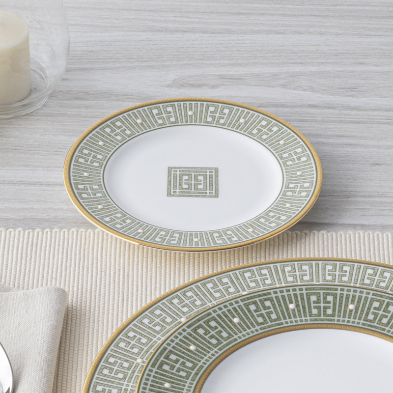 Noritake Infinity Bread & Butter/Appetizer Plates, 6-1/2", Green Gold