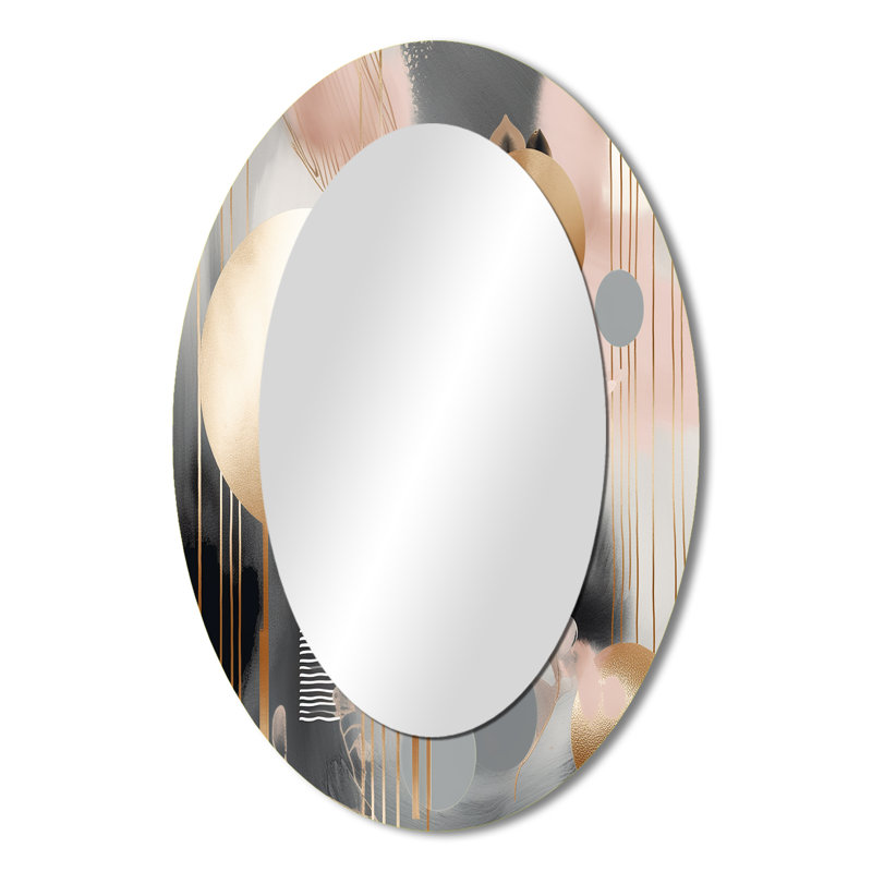 Miroir mural ovale rose, 36 po x 24 po