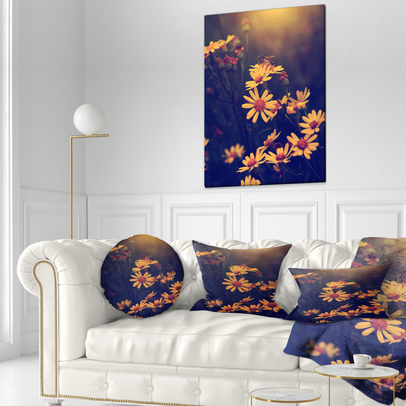 Coussin lombaire floral sauvage