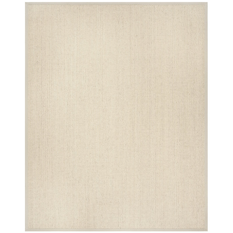 Goffe Natural Wool & Sisal Solid Color Rug, Rectangle 9' x 12'