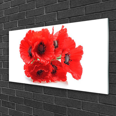 Floral Flowers - Unframed Photograph on Glass