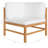  Outdoor Bench Cream Solid Teak Wood, 100% Polyester-1781952568