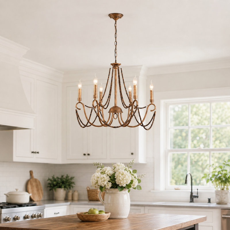 6 - Light Dimmable Classic / Traditional Chandelier