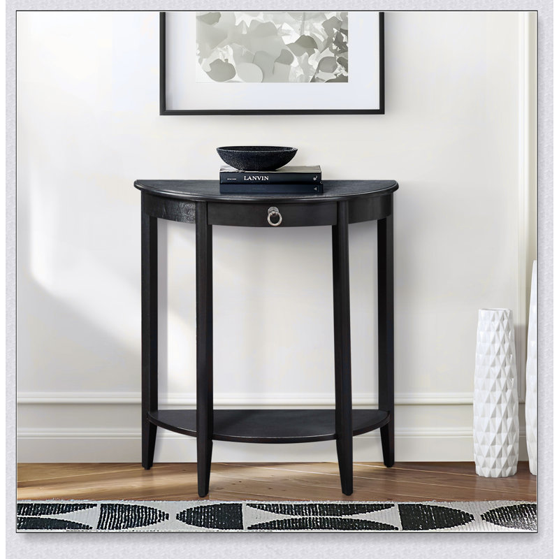 Justino II Black Finish Console Table