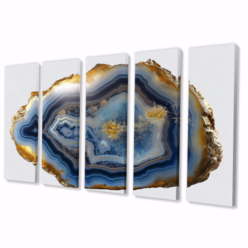 Geode Gems II - impression sur toile Geode Stone - 5 panneaux égaux