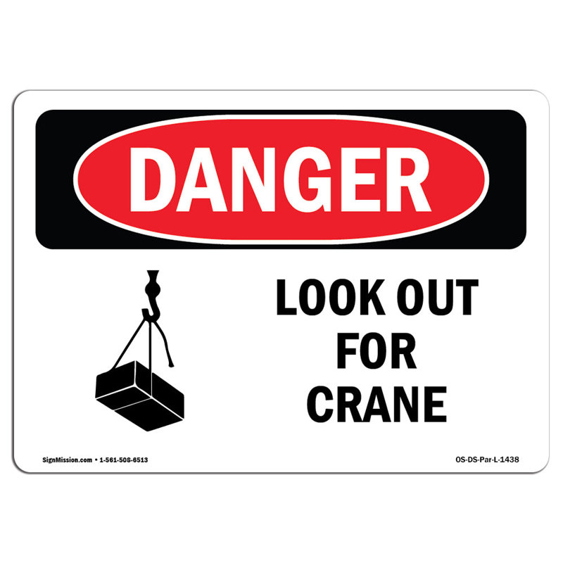 OSHA Danger Sign, 18" H x 24" W x 0.1" D