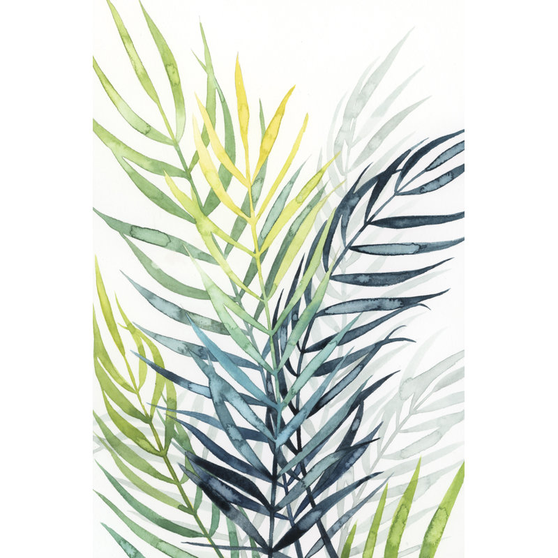 Sunset Palm Composition II by Grace Popp - Painting, 30cm H x 20cm W, Wrapped Canvas