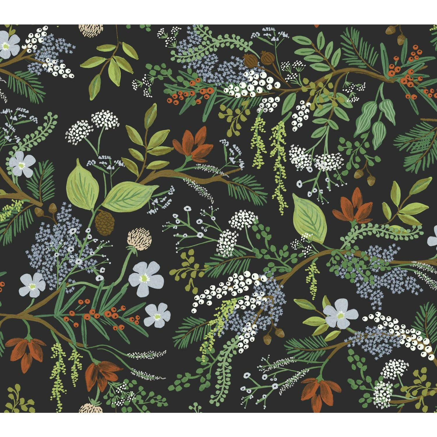 Juniper Forest Wallpaper Roll, Black