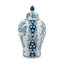 Pot en porcelaine avec couvercle - bleu / blanc-613241823