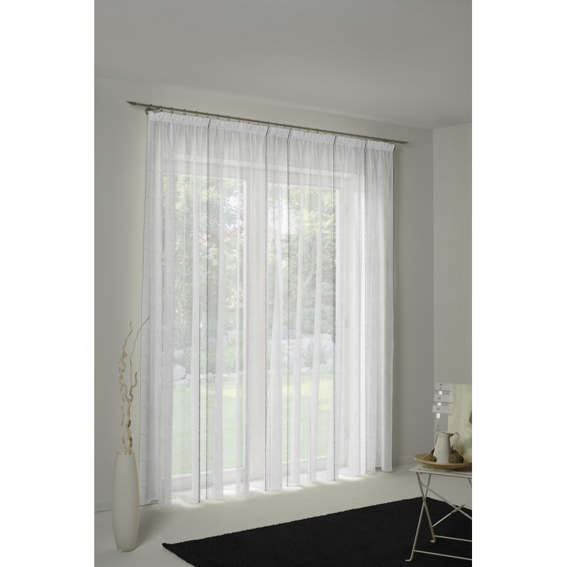 Aderito Eyelet Semi Sheer Curtains, 245cm L x 600cm W