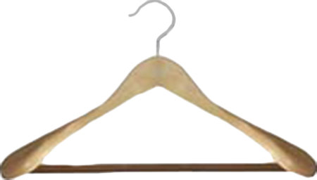 Kincheloe Plastic Standard Hanger for Suit/Coat, Natural