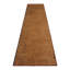 Vintage Tuareg Mat Runner, Warm Beige With Rich Brown Stripes - Rug & Kilim