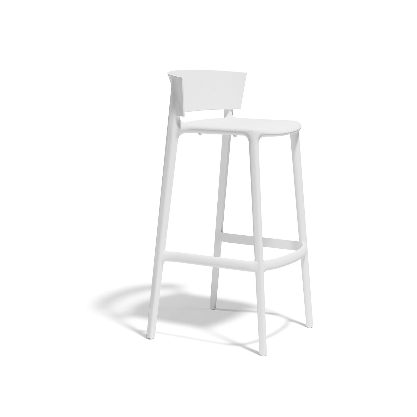 Africa Bar / Counter Stool, White, Bar Stool (30" Seat Height)