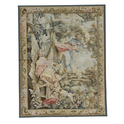 Hand-Knotted High-Quality Green Area Rug