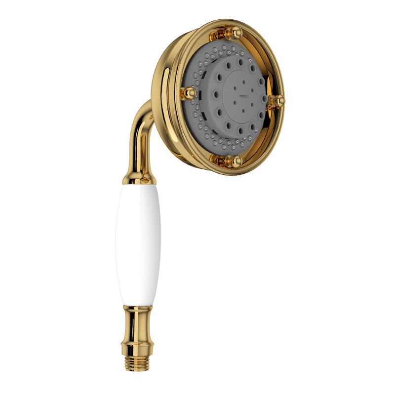 Rohl 4" 3-Function Handshower, Italian Brass