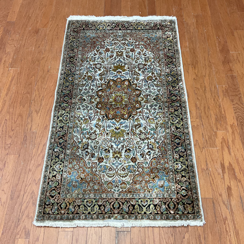  Tapis en soie fait à la main Kashmiri
