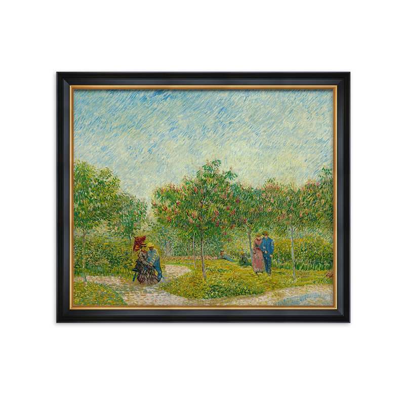 «Garden with Courting Couples Square Saint-Pierre Van Gogh», reproduction d'art sur toile Gicless, Cadre photo noir