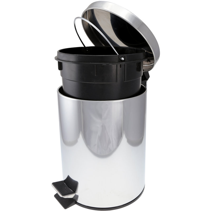 Poubelle à pédale 0,8 gallons en acier inoxydable