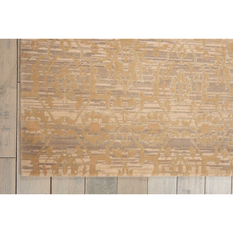 Tapis sable en laine / soie Babson, Rectangle : 5 pi 6 po x 8 pi