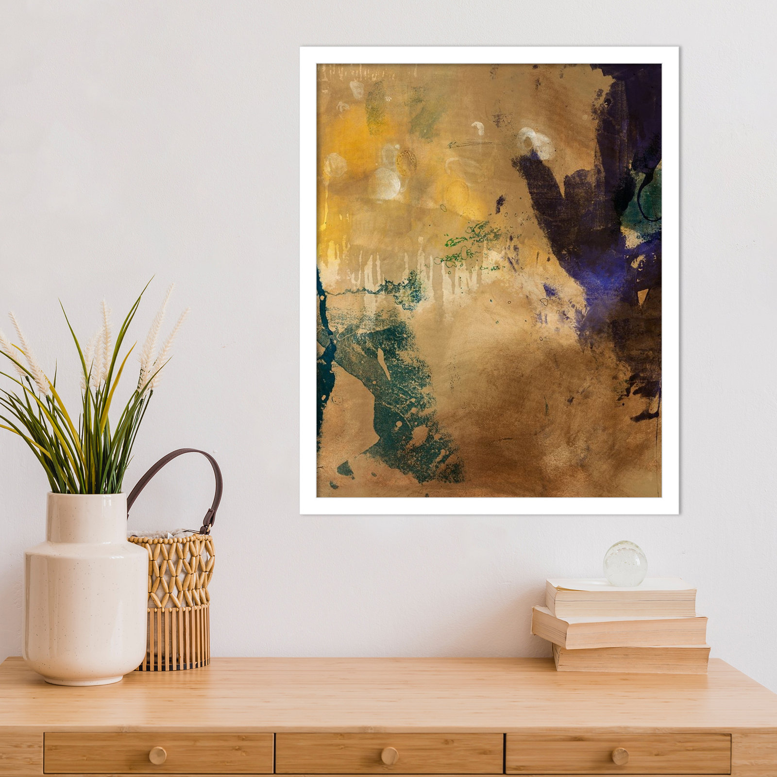 Flagler "Amber Haze No. 1" Print, 21" H x 17" W, White