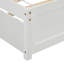 Lit plateforme simple blanc avec lit gigogne en bois massif pour un lit gigogne enchanteur