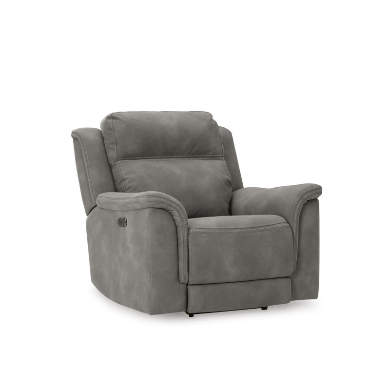 Fauteuil inclinable électrique en similicuir Gordils, Similicuir gris ardoise
