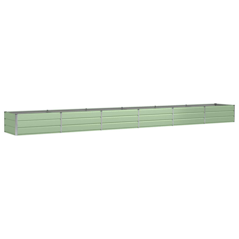 Planter Steel, 45cm H x 600cm W x 80cm D, Green