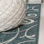 Tapis d'intérieur / extérieur à volutes et crème Maribel-2042545040