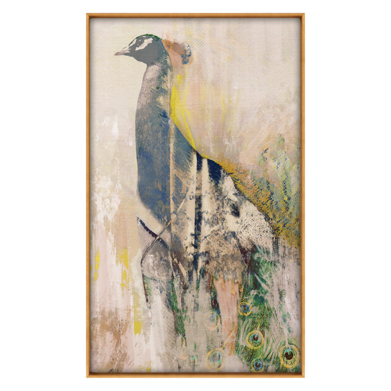 Noble Peacock 2 Print by Todaro, Katie, Gold Floater Framed, 50'' H x 30'' W