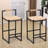 Vanwagoner Of 2 With Backrest And Footrest, Metal Frame