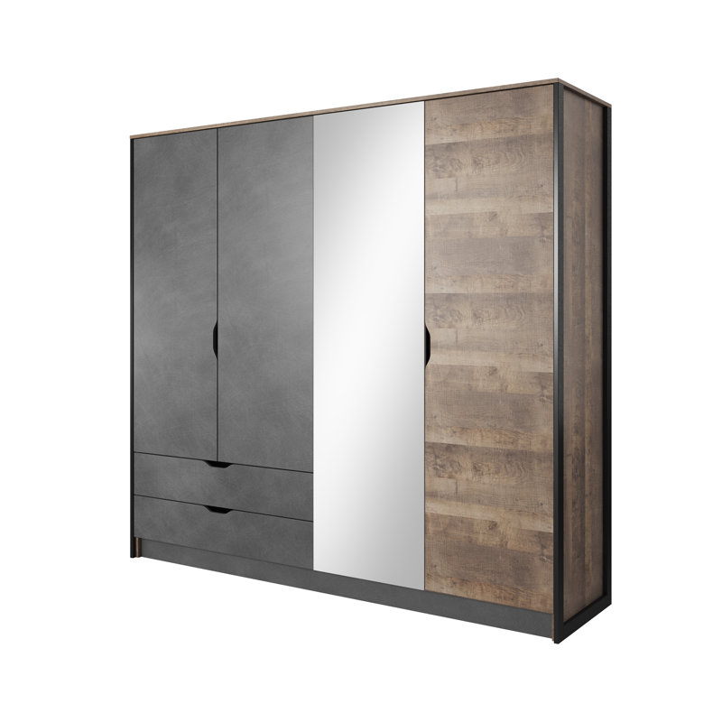 Agile 4 Door Manufactured Wood Wardrobe