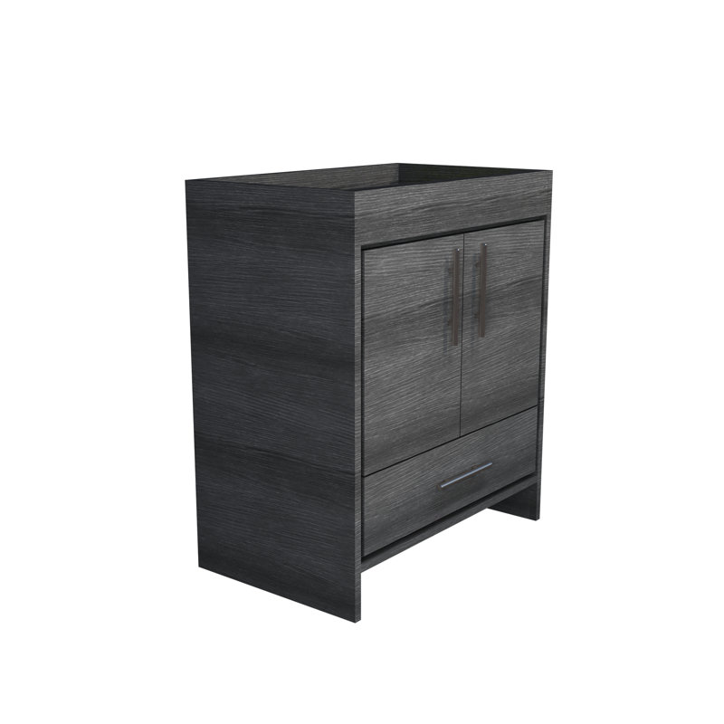 Volpa 29'' Single Bathroom Vanity Base Only, Black Ash