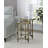 Aditya Contemporary Round End Table Set in Mirrored and Antique Brass