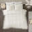 Laetitia Off-White Tufted Chenille 100% Cotton Medallion Fringe 3-Piece Full/Queen Coverlet Set-404189252-404189249