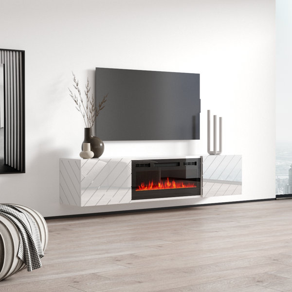 Friddle Floating Tv Stand Fireplace | Wayfair