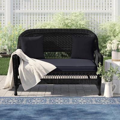 Armbruster 52'' Wide Straight Wicker Loveseat with Cushions