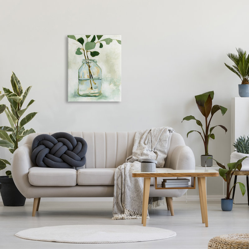 «Green Eucalyptus Branch», H 30 po x l 24 po, Toile tendue