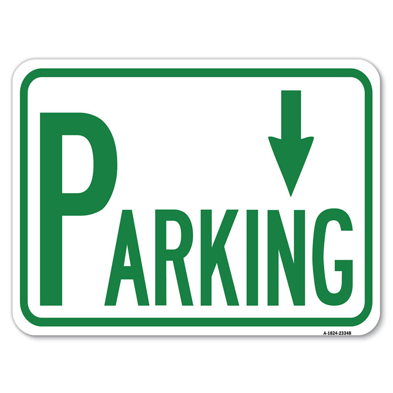 Parking With Arrow Pointing Down/23348, 18" H x 24" W x 1" D