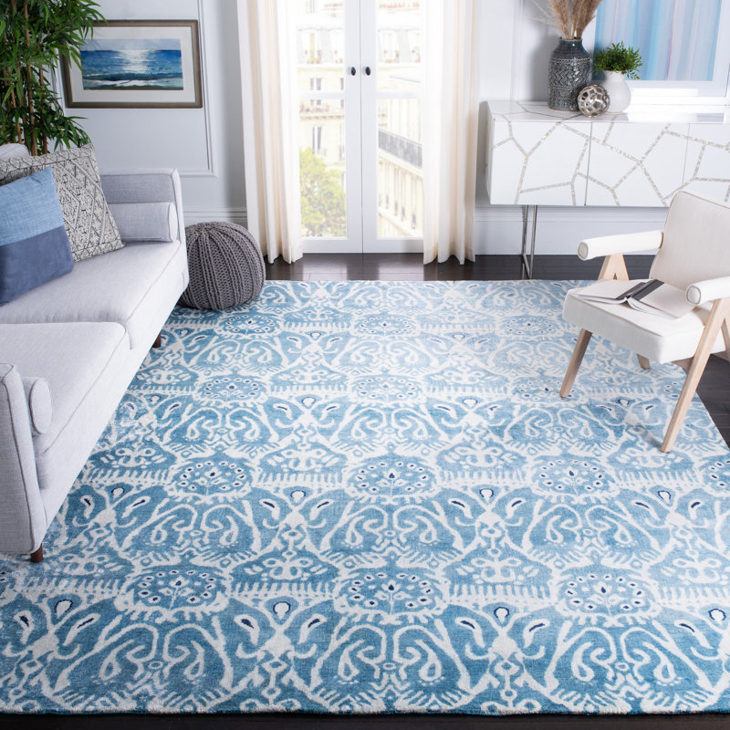 Luxor One Hundred Twenty Nine Area Rug In Light Blue, Rectangle 9' x 12'