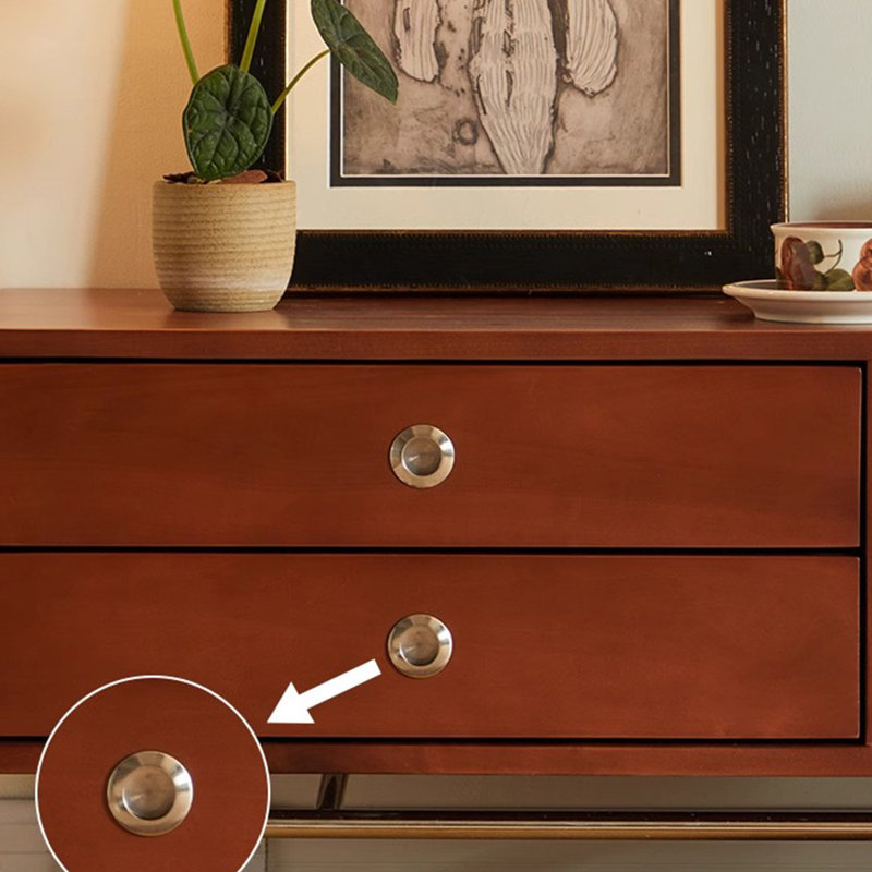 Retro solid wood storage TV cabinet