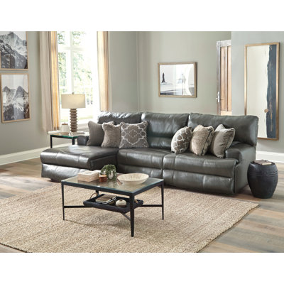 Upholstered Power Reclining L-Shaped Sectional