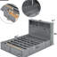 Lit plateforme en bois hydraulique avec rangement spacieux, tête de lit à DEL, support de chargement et 2 tiroirs, espace de rangement inférieur gris, conditions difficiles-118036308