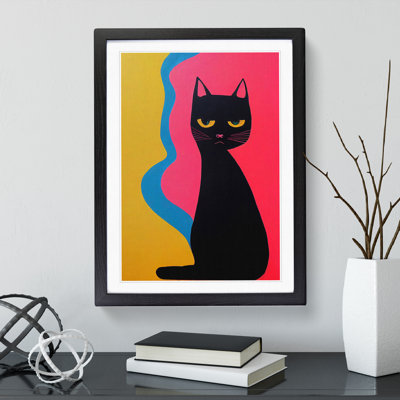 Cool Cat Abstract - Framed Print