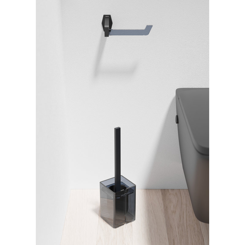 Suttle Freestanding Toilet Brush, Black/Grey
