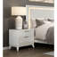 Table de chevet à finition blanche antique avec tiroirs, meubles de chambre à coucher modernes, 1 pièce