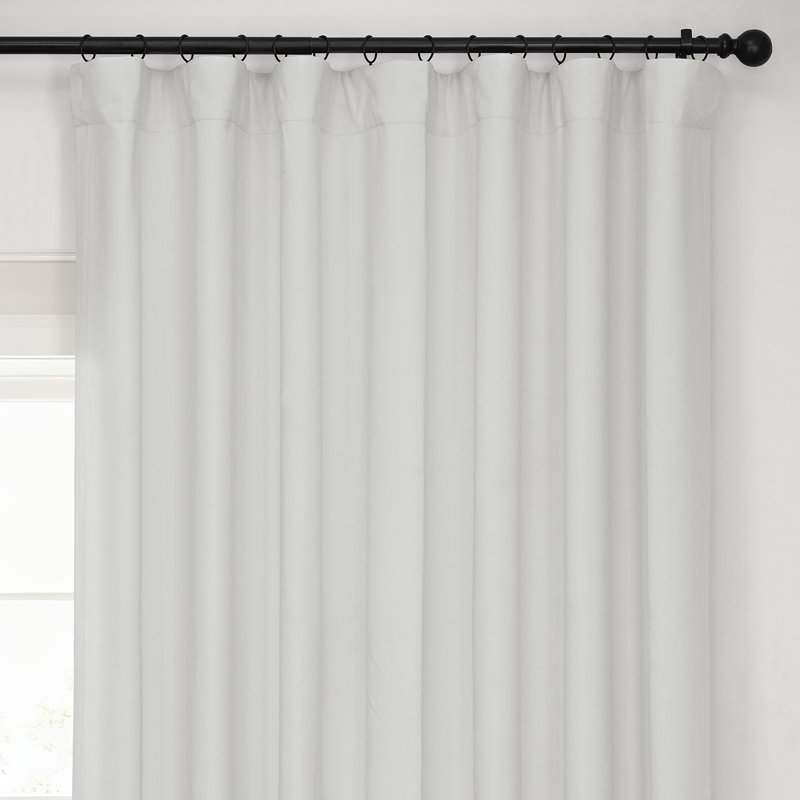 Dondie Extra Wide Performance Polyester Hotel Blackout Curtains - Single Panel Drapes, 100" W x 108" L, Off White