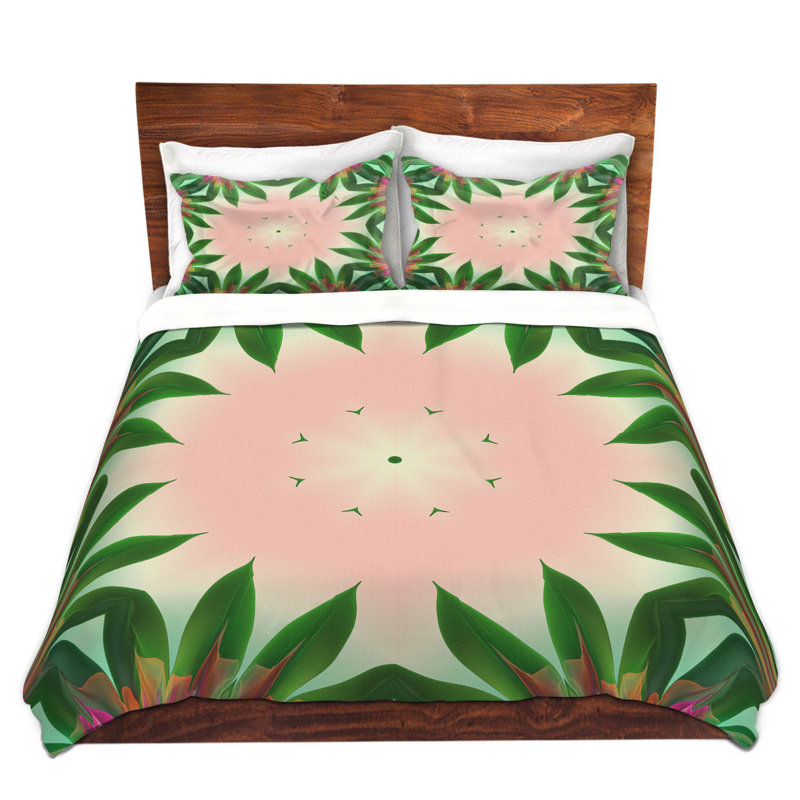 Ensemble de housse de couette en microfibre DiaNoche par Pam Amos - Floral Bliss Pinks 3